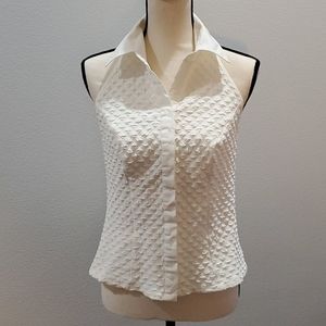 Sleeveless halter tank, half backless